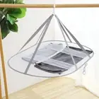 Multipurpose Clothes Drying Net Rack Folded Mesh Laundry Basket Household