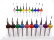 20pc CNC PCB Toy Making Micro Drill Bits .10mm .15 .20 .. 1.0mm .5 increments