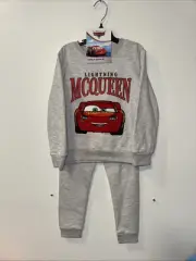 Disney Pixar Lightning McQueen CARS Fleece Jogger Outfit Kids 6/7 new