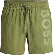 [BOSS] Men's Octopus Swim Shorts, 311 Medium Green, Small