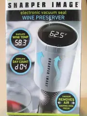 Wine Preserver by Sharper Image Vacuum Seal Temp Day Count Digital