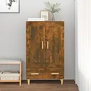 Highboard Smoked Oak 70x31x115 cm Engineered Wood,Buffets & Sideboards-817483