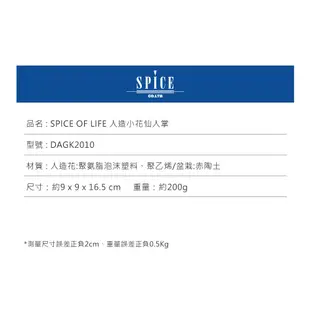 SPICE 日本雜貨 人造小花仙人掌盆栽 假盆栽 擺飾 假花 多肉 植物