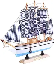 Veemoon Retro Vintage Wooden Sailing Ship Model Nautical Decor for Home Office