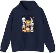 [X.Style] Kids Puppy Dog Lover Just a Girl who Loves Dogs ds035 Hoodie Navy 3XL