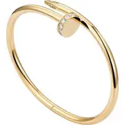 Women's bangle nail bracelet cuff bracelet in stainless steel Gold and Silver 6cm diameter