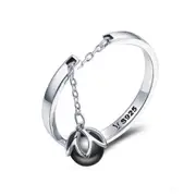 Silver plating Tears of Flowers Dangle Open Finger Rings for Women Jewelry