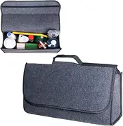 Large Car Trunk Storage - Multi-Functional Felt Cloth Container For Automotive - Save Space Car Accessories Storage Bag With Handle For Truck, RV, Sedan