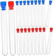 MINAOLULUS 100Pcs Needle Storage Containers Leak Sewing Needles Holder for Parts Beads and Liquids Practical Transparent Bottles for Embroidery and Crafting