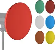 7pcs 55cm Photography Light Shade Cloth Soft Diffuser Cover Blue/Red/Green/White/Yellow/Brown/Purple Compatible for Studio Strobe Bowen Mount Standard Reflector