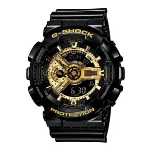 CASIO 卡西歐G-SHOCK 變形金剛黑金重型雙顯錶-密卡登(GA-110GB-1A)ERICA STORE