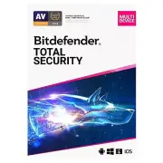 Bitdefender Total Security 2025 3 5 10 PC Devices 1 2 Years (CARD BY POST)