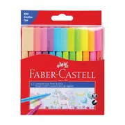 [Faber Castell] Faber-Castell Connector Pen Marker 12pcs (Pastel & Neon)