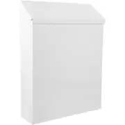 White Wall Mount Mailbox Medium Lock Mounted Mailboxes Creative Office