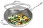 New Culinary Edge 12.5 Inch Triple-ply Ceramic Non-stick Wok with Lid Nice Gift