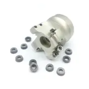 EMR 5R50-22 4Flute 50mm CNC Carbide Face Milling Cutter + 10Pcs RPMW1003MO