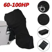 Full Outboard Boat Engine Motor Cover Dust Rain Protectot For 60hp - 100hp 600D