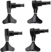 Cechoayuu Bass Tuning Pegs Electric Guitar Pegs Versatility 2 Pairs Sealed for Stringed Instruments (Black)