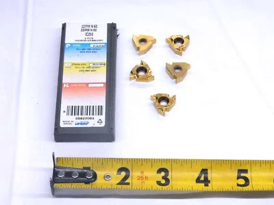 5pcs NEW ISCAR 22IRM N 60 IC250 TiN COATED CARBIDE THREADING INSERTS 5 - 7 TPI