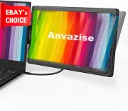 Anvazise 11.6/14.1 Inch Portable Laptop Monitor Extender 1920×1080 FHD IPS USB-C