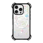 iPhone 16 Pro Bounce Case MagSafe Compatible Transparent Flowers