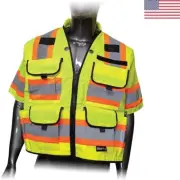 Professional Surveyor Safety Vest for Temperature Control and Tool Storage