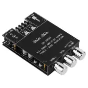 ZK-1002T Bluetooth Amplifier Board 2.0CH 100W*2 Mini Audio AMP with Treble an...