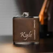 Personalized Deluxe Rustic Hip Flask
