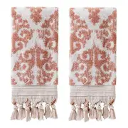 Mirage Fringe 100% Turkish Cotton Small Blush Hand Towel Set