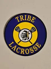 Tribe Lacrosse - / Sticker - 3” x 3" - Original Vintage Indigenous