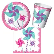 Birthday Girl Pinwheels 8 Guest Tableware Party Pack!
