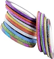 FOYTOKI 30pcs Silver Wire Belt Nail Striping Tape Lines Nail Art Tape Sticker Manicure Accessory
