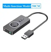Vention USB External Sound Card USB to 3.5mm Audio Adapter USB to Earphone Microphone for Macbook Computer Laptop PS4 Sound Card Multi function 50cm