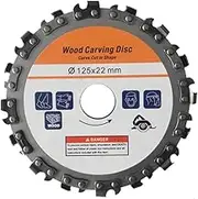 125mm 16 Tooth Stainless Steel Grinding Machine Woodworking Disc Grooving Machine Chains Disc Wood Carving Cutting Disc for 5 Inch Angle Grinder Carving Shaping Cutting ALKOY