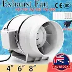 4" 6" 8" Silent Inline Fan Industrial Extractor Duct Hydroponic Exhaust Vent AU