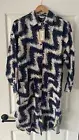 Gorman Fuzzy Tiger Shirt Dress - Linen with Print - Long sleeve - Size 8 - New