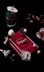[Graphic Image] The Story of Ferarri Leather-Bound Book