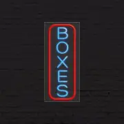 Boxes Sign for Business Displays | LED Flex Neon | 13"W x 32"H x 1"D