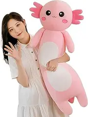 Long Axolotl Plush Pillow, Cute Axolotl Stuffed Animal Body Plush Soft Plushies Doll Toy for Girls Boys(65cm/25.59inch,Pink)