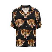 [ENDLESS JOY] ENDLESS JOY 'Leopardo Head' crepe shirt Man M M Black