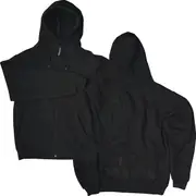 Rokker Logo, zip hoodie unisex , color: Black , size: 3XL