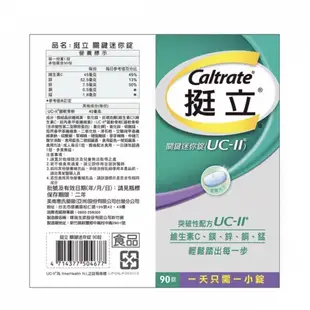 挺立 關鍵 迷你錠 UC-II UC II 關節錠 UCII UC2 好市多 Caltrate90錠