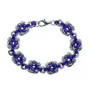 Lilac Swirls Chain Maille Bracelet Kit, 8.5 inches