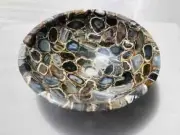 Natural Agate Stones Washbasin/Sink Handmade Black Agate Sink Home Decors Top