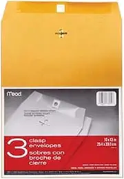 MEAD Envelopes Clasp Manilla Kraft 10 x 13, Pack of 3, OSFA