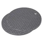 Silicone Trivet Mats 2pcs Round Drying Mat for Kitchen Counter Table - Deep Gray