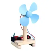 1Pc Blue DIY Electric Fan Experiment Model Physics Science Elementary Educati CR