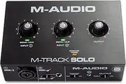 M-Audio M-Track Solo – USB Audio Interface for Recording, Streaming and Podcasting with XLR, Line and DI Inputs, Plus a Software Suite Included