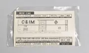 WALTHERS TRAIN DECALS HO GAUGE CHICAGO & ILLINOIS MIDLAND C&IM WHITE 37-11 #5