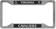 Rico Industries NCAA Virginia Cavaliers Pewter License Plate Frame 12" x 6"